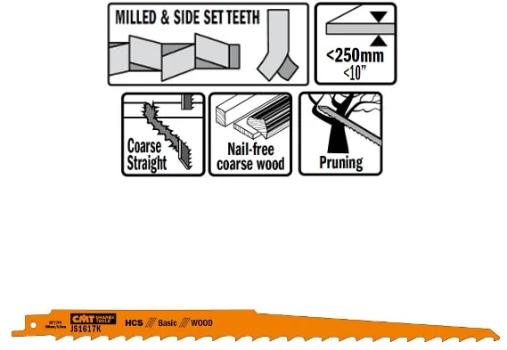Säbelsägeblatt 300mm HCS Basic